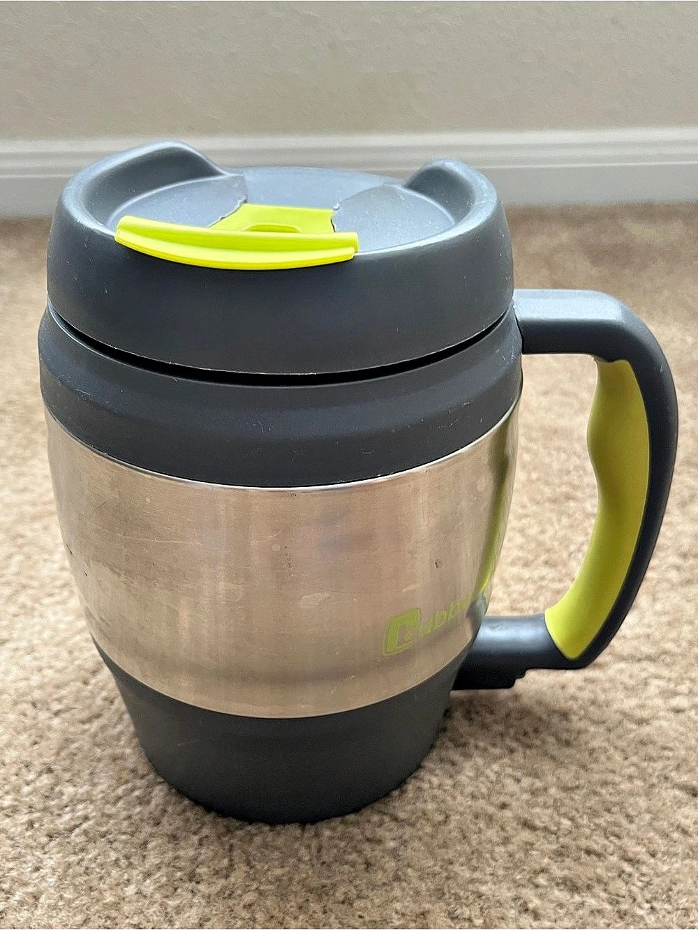 bubba 52 oz Insulated Travel Mug Gray & Neon Yellow